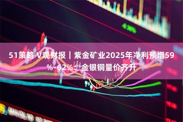 51策略 V观财报｜紫金矿业2025年净利预增59%-62%：金银铜量价齐升